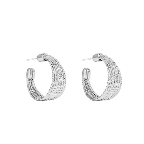C Shape Shine Lace Earrings - Zafari Studio Jewelry